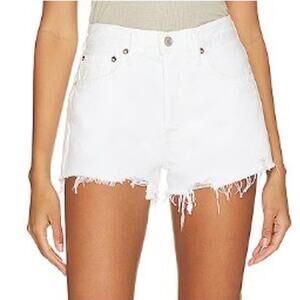 NWT AGOLDE White Parker Vintage Cut Off Short Button Fly Size 31